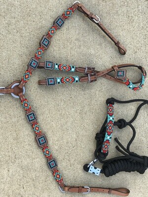 Aztec Beads and Bling (set includes halter and wither strap also)