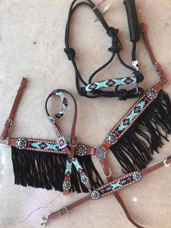 Beads and Fringe four piece set