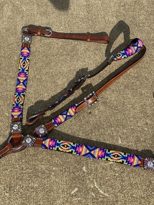 Hot pink beads (headstall, breastcollar and wither strap)