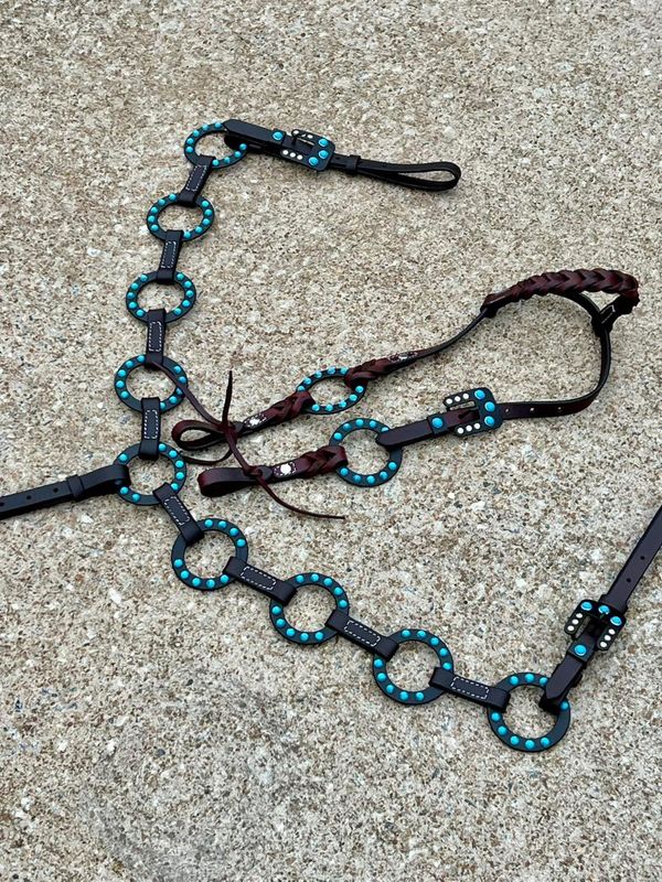 Crazy Horse Turquoise Dots and Rings