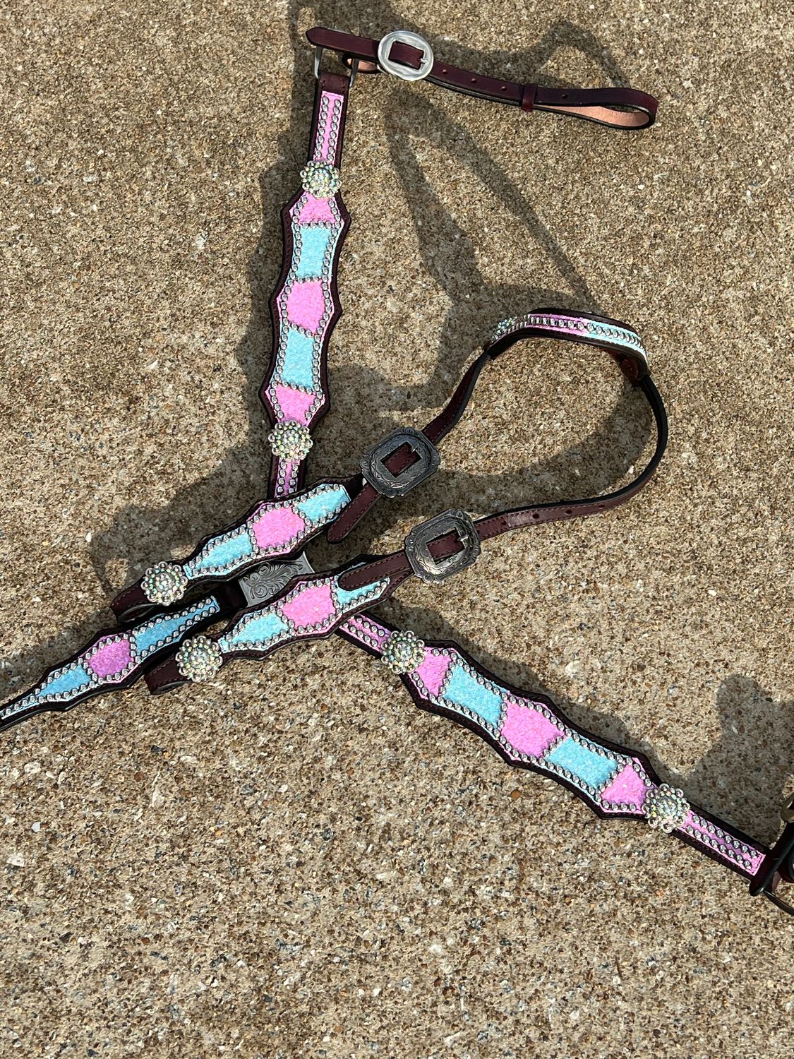 Crazy Horse chunky glitter (pink/teal)