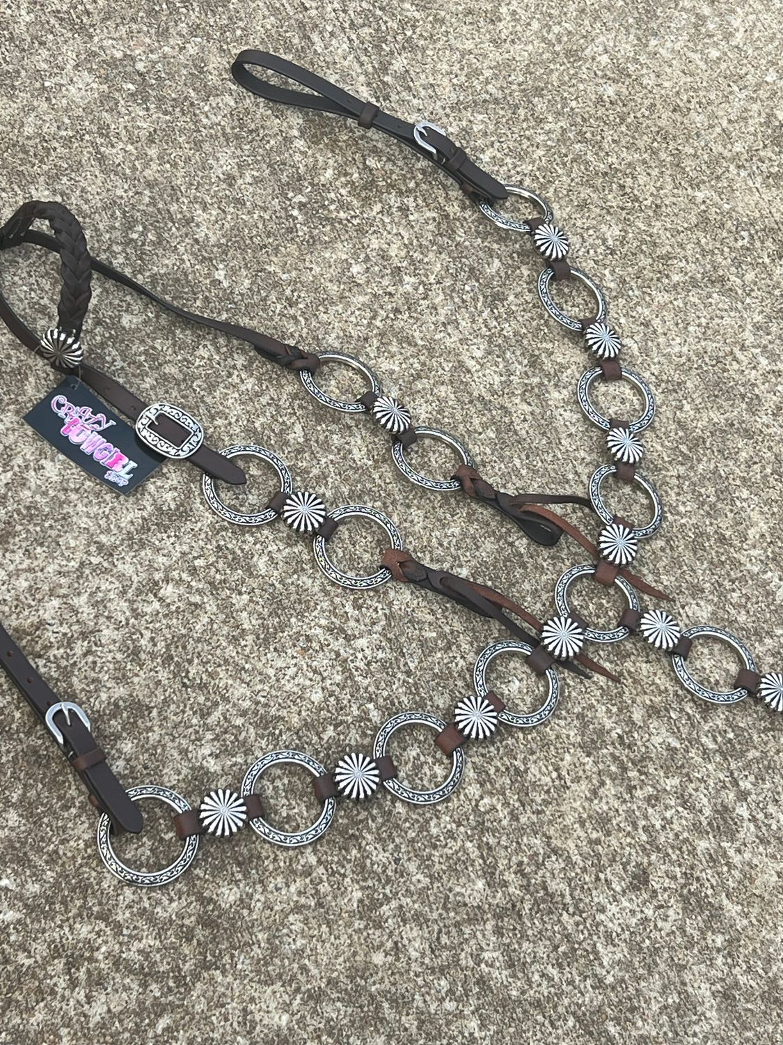 Crazy Horse Silver Rings and Conchos