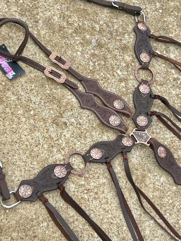 Crazy Horse Tooled with Rings