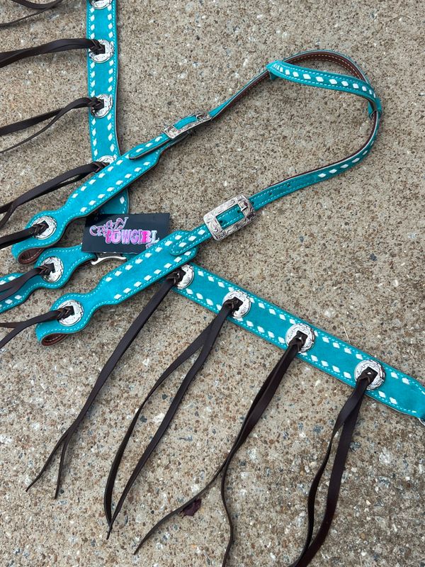 Crazy Horse Turquoise and Buck Stitch