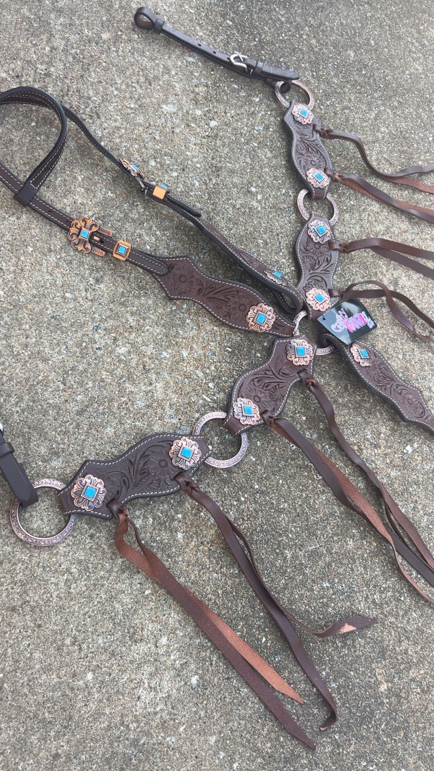 Crazy Horse Tooled Rings