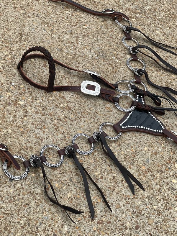 Crazy Horse Black Gator Gladiator with rings