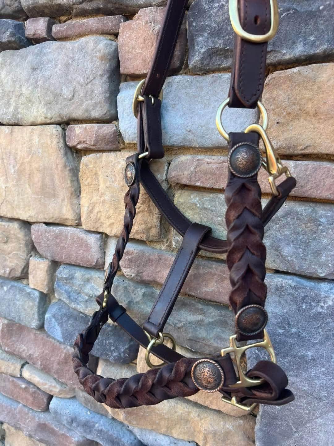 Crazy Horse Braided halter (original with conchos)