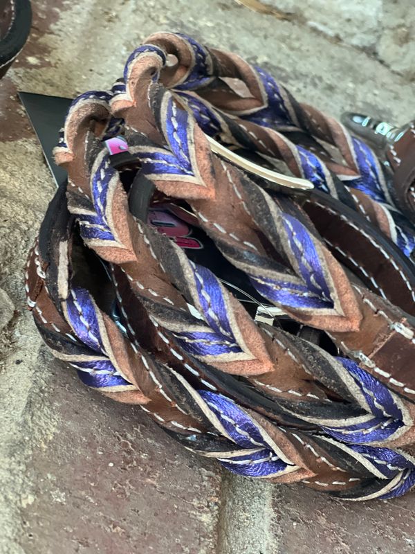 Crazy Horse Reins (7ft adjustable Purple)