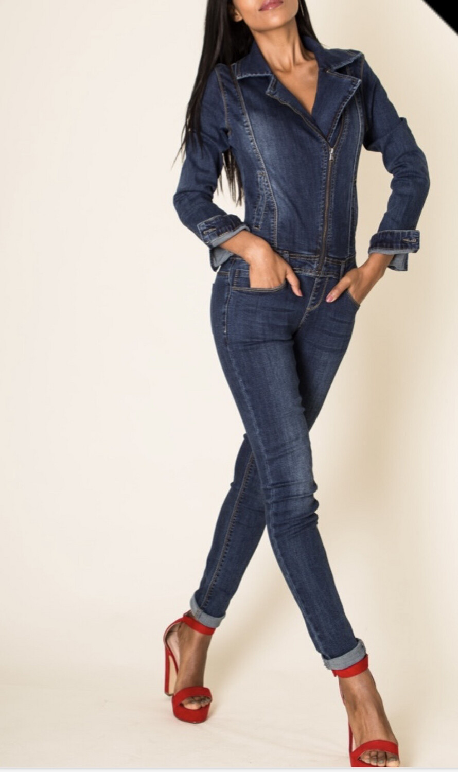 Combinaison Perfecto denim foncé