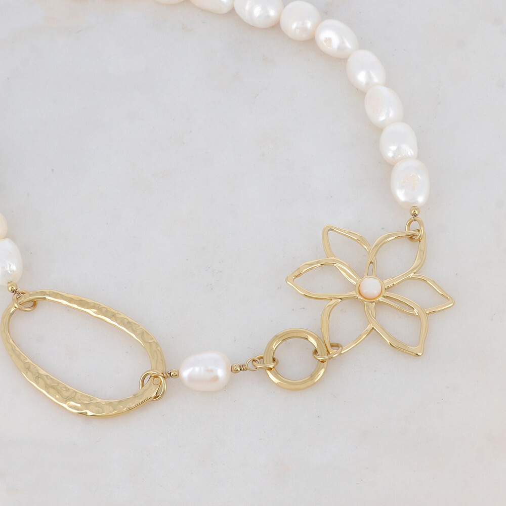 Collier perles d’eau douce blanc