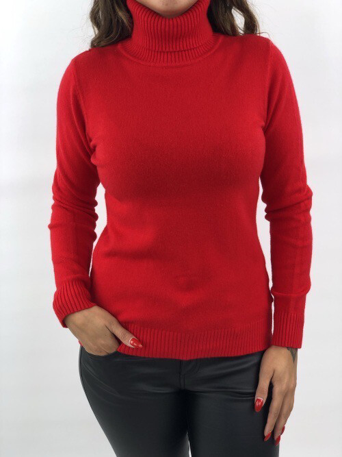 Pull col roulé 