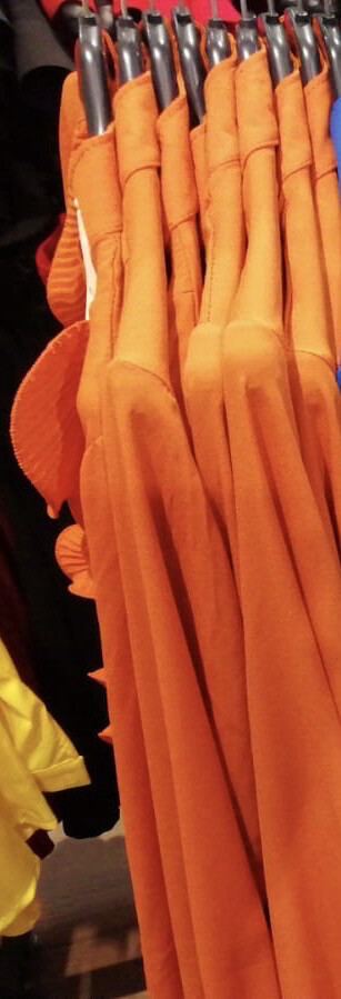 Chemise jabot orange