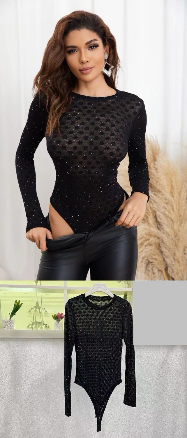 Body noir avec strass