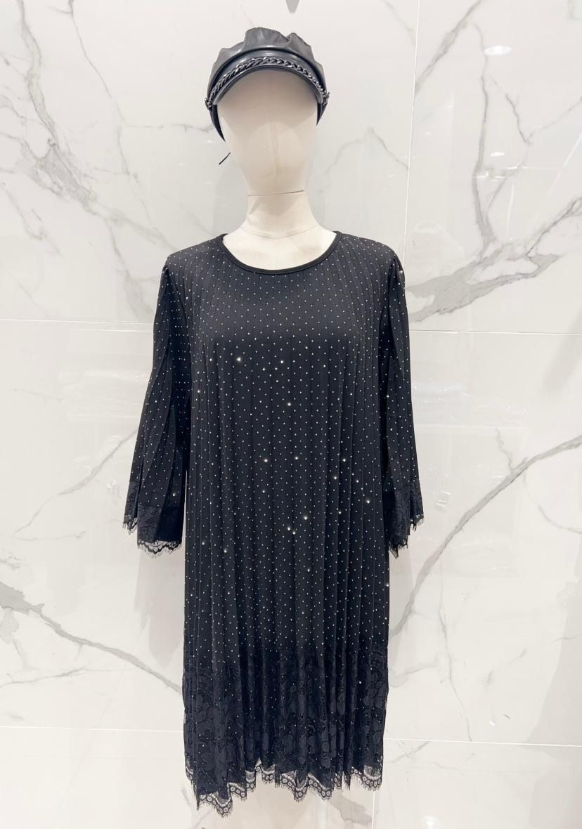 Robe plissée noire 