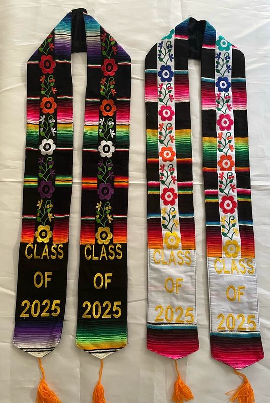 Dahlia 2025 embroidered graduation stole