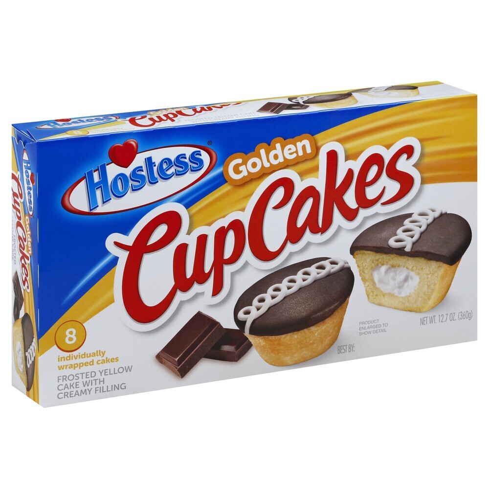 CUP CAKES HOSTESS GOLDEN C/8 PZAS 360 GR