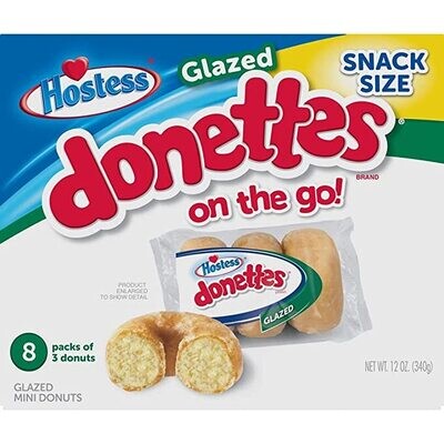 DONETTES HOSTESS GLAZED C/8 PZAS 340 GR.