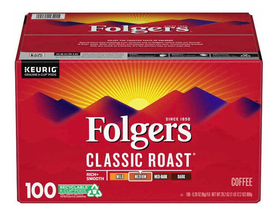 CAFE KEURIG FOLGERS CLASSIC ROAST C/12 PZAS