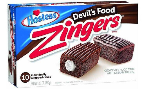 PANECITOS HOSTESS ZINGERS C/10 PZAS. 360 GR.