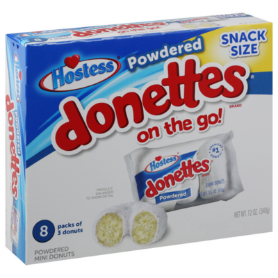MINI DONETTES HOSTESS POWERED C/8 PZAS 340 GR.