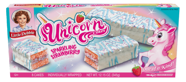 PANECITOS LITTLE DEBBIE UNICORN C/8 PZAS DE 345 GR.