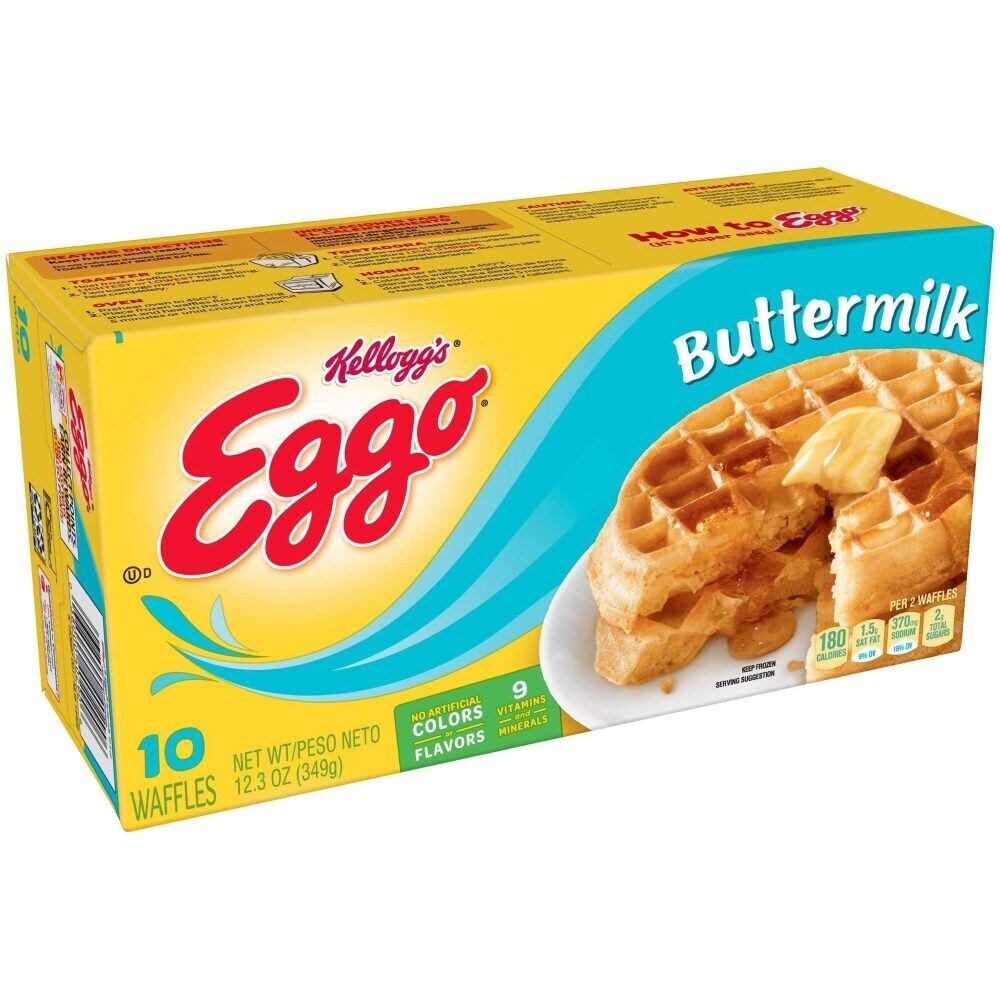 WAFFLES EGGO KELLOGGS BUTTERMILK 349 GR C/10 PZAS