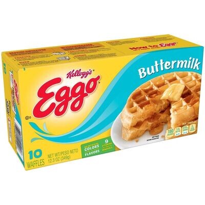 WAFFLES EGGO KELLOGGS BUTTERMILK 349 GR C/10 PZAS