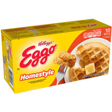 WAFFLES EGGO KELLOGGS HOMESTYLE 349 GR C/10 PZAS
