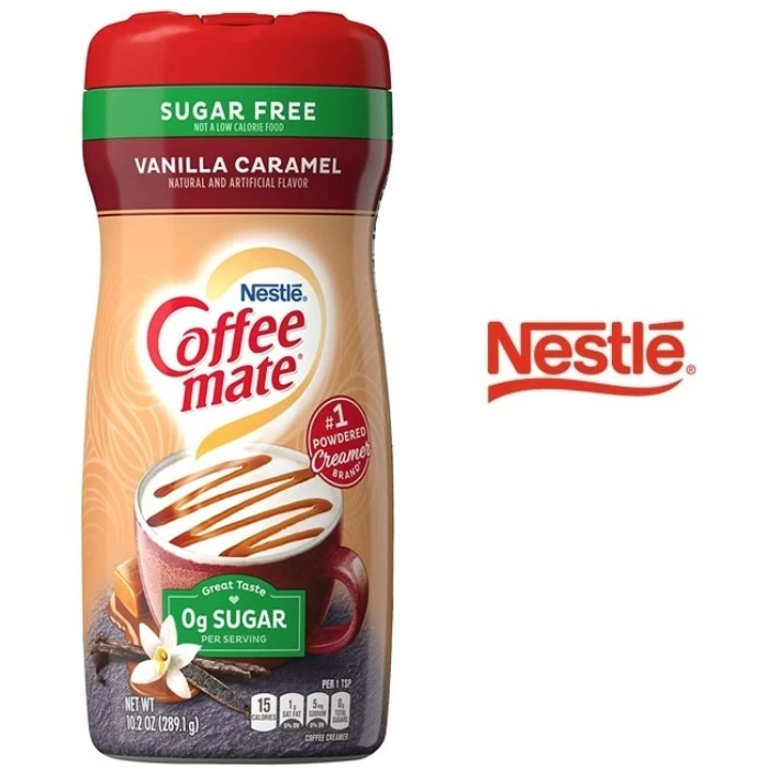 CREMA COFFEE MATE  SUGAR FREE VANILLA CARAMEL  289 GR.