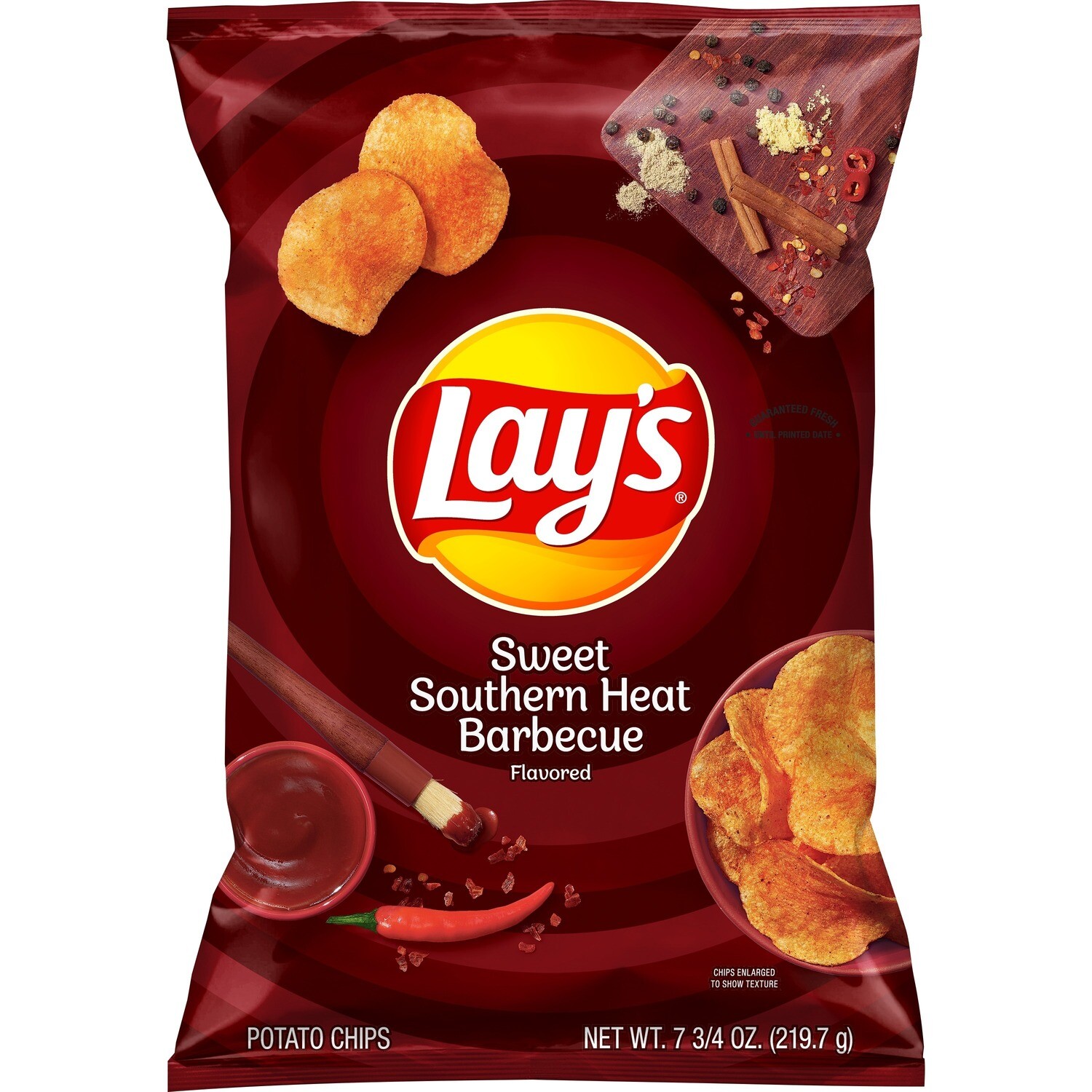 LAYS SWEET SOURTHERN HEAT BBQ 219 GR.