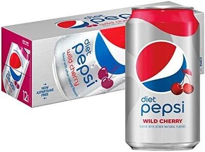 REFRESCO PEPSI DIET CHERRY C/12 PZAS DE 355 ML.