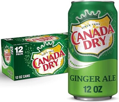 REFRESCO CANADA DRY GINGER ALE C/12 PZAS DE 355 ML.
