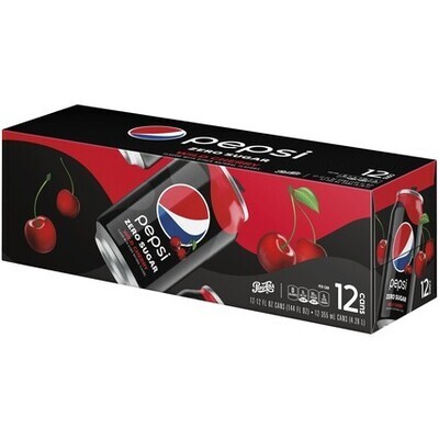 REFRESCO PEPSI ZERO SUGAR CHERRY C/12 PZAS DE 355 ML.