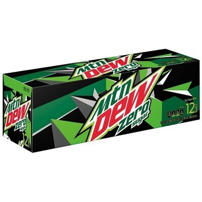 REFRESCO MTN DEW ZERO SUGAR  C/12 PZAS DE 355 ML.