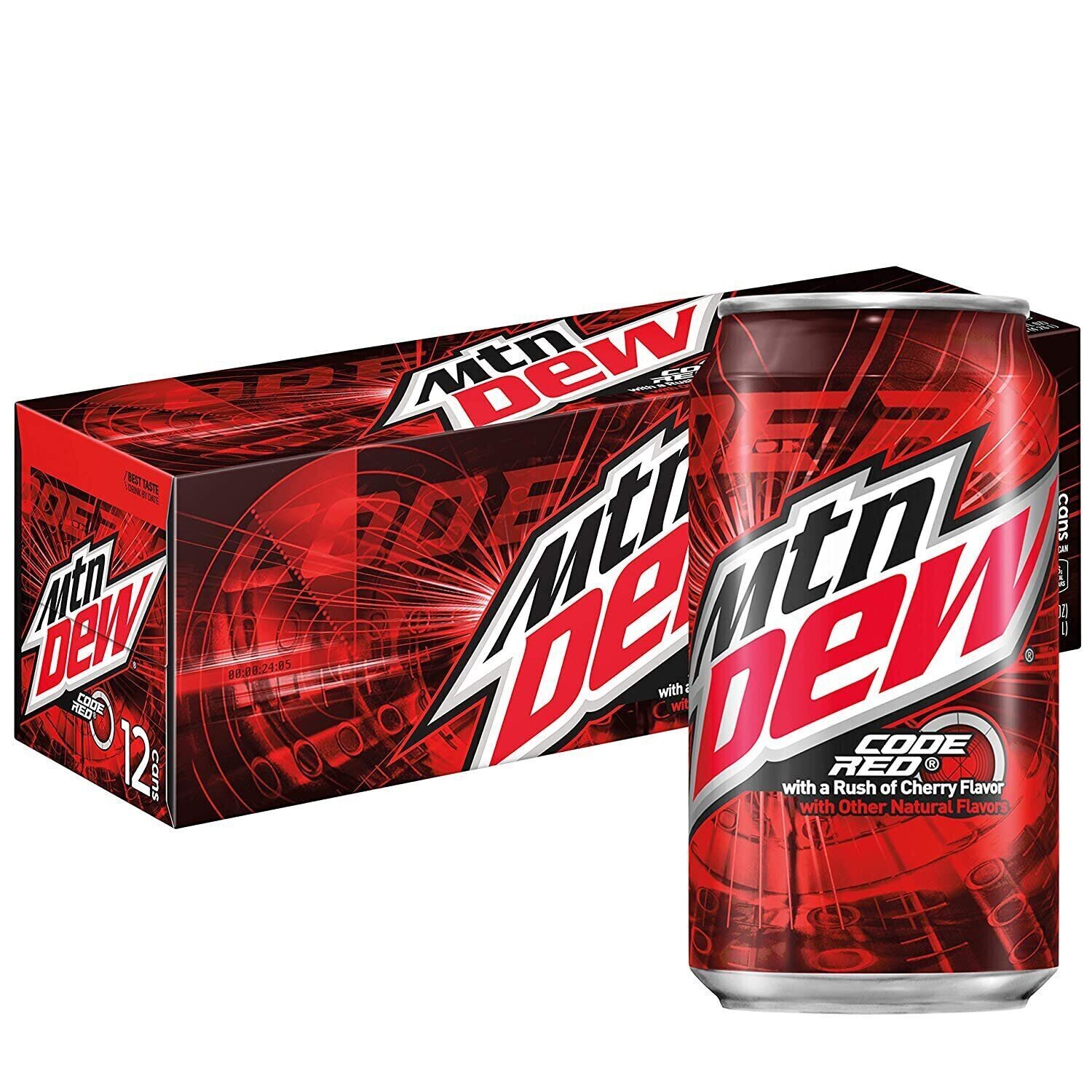 REFRESCO MTN DEW CORE RED CHERRY  C/12 PZAS DE 355 ML.