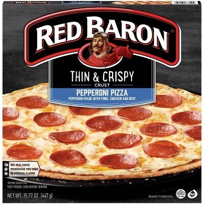PIZZA RED BARON PEPPERONI THIN &amp; CRISPY 447GR