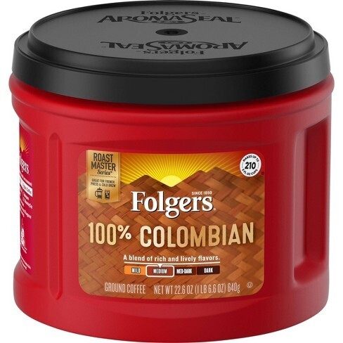 CAFE FOLGERS 100% COLOMBIANO 640 GR