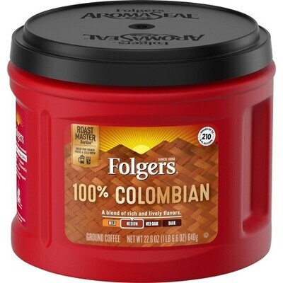 CAFE FOLGERS 100% COLOMBIANO 640 GR