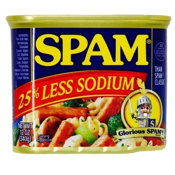 SPAM 25 % LESS SODIUM 340 GR