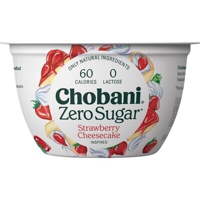 YOGHURT CHOBANI ZERO SUGAR STRAWBERRY CHEESECAKE 150 GR