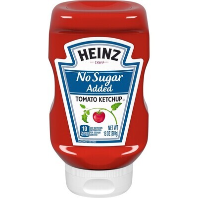 KETCHUP HEINZ NO SUGAR ADDED 369 GR