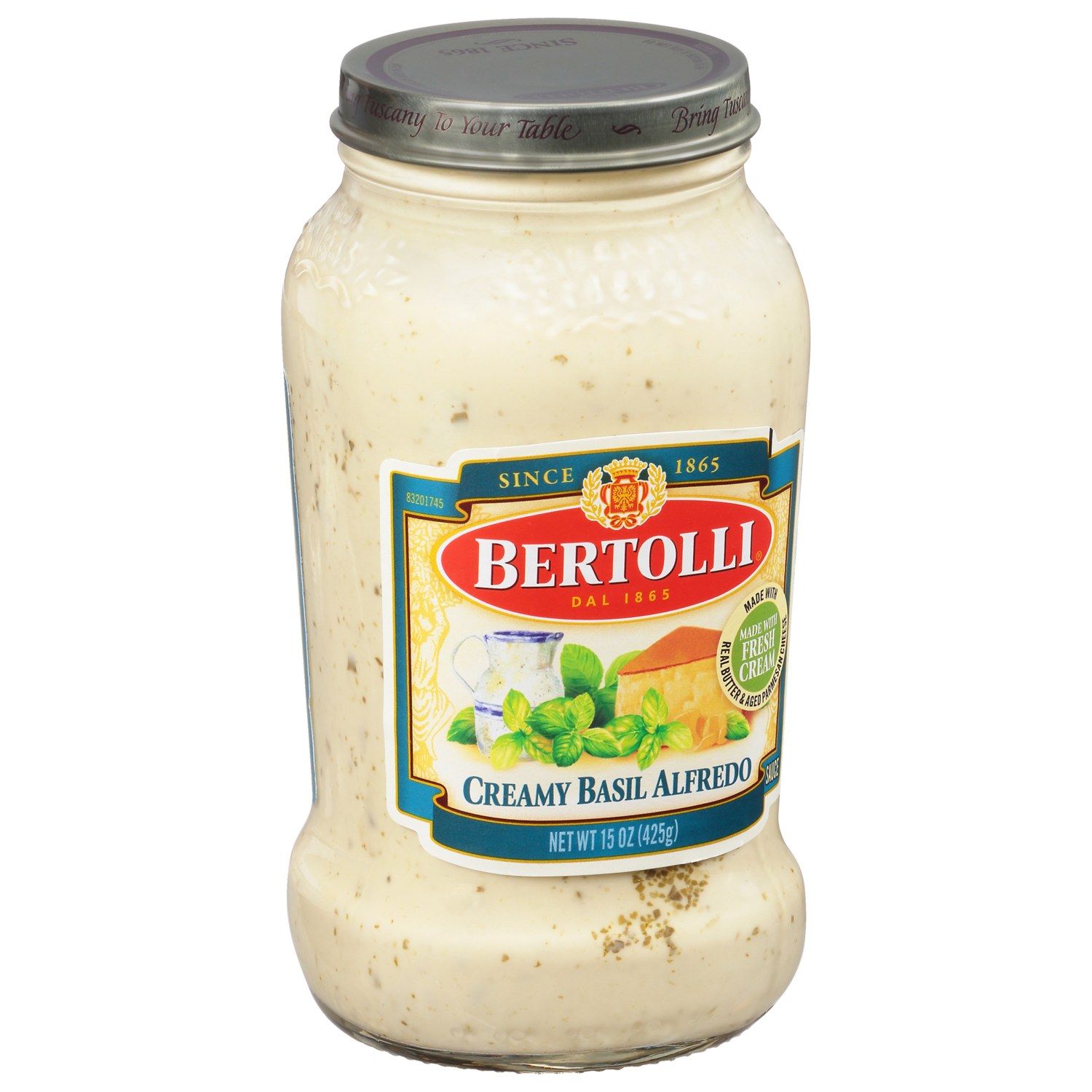 SALSA BERTOLLI ALFREDO C/ALBAHACA 425 GR