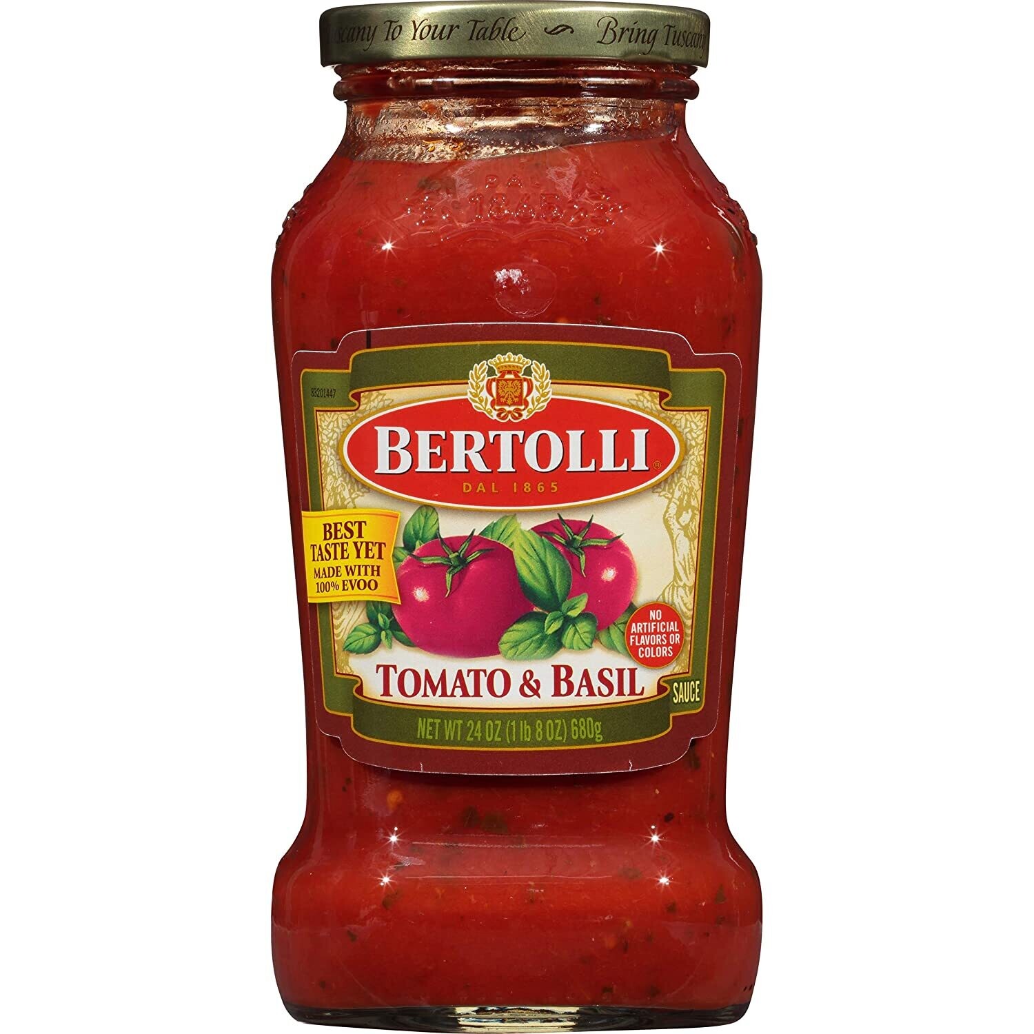 SALSA BERTOLLI TOMATOE &amp; BASIL 680 GR