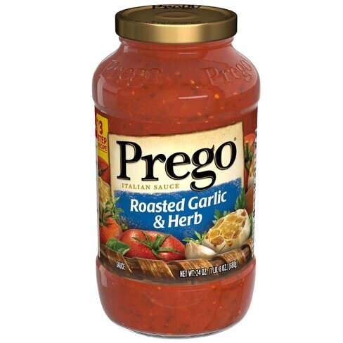 SALSA PREGO ROASTED GARLIC &amp; HERBS 680 GR