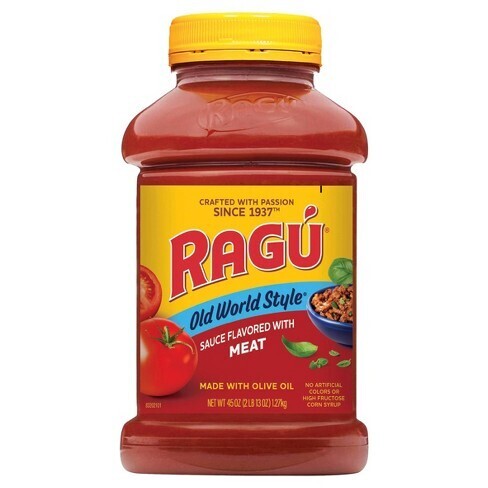 SALSA RAGU MEAT MADE WITH OLIVE OIL 45 0Z