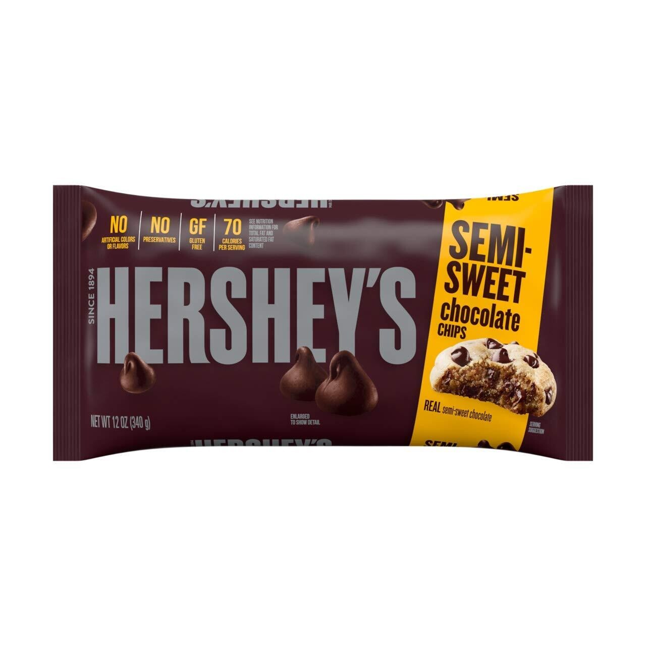 CHISPAS DE CHOCOLATE HERSHEYS SEMI SWEET 340 GR