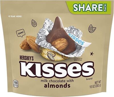 CHOCOLATES KISSES ALMOND SHARE 283 GR