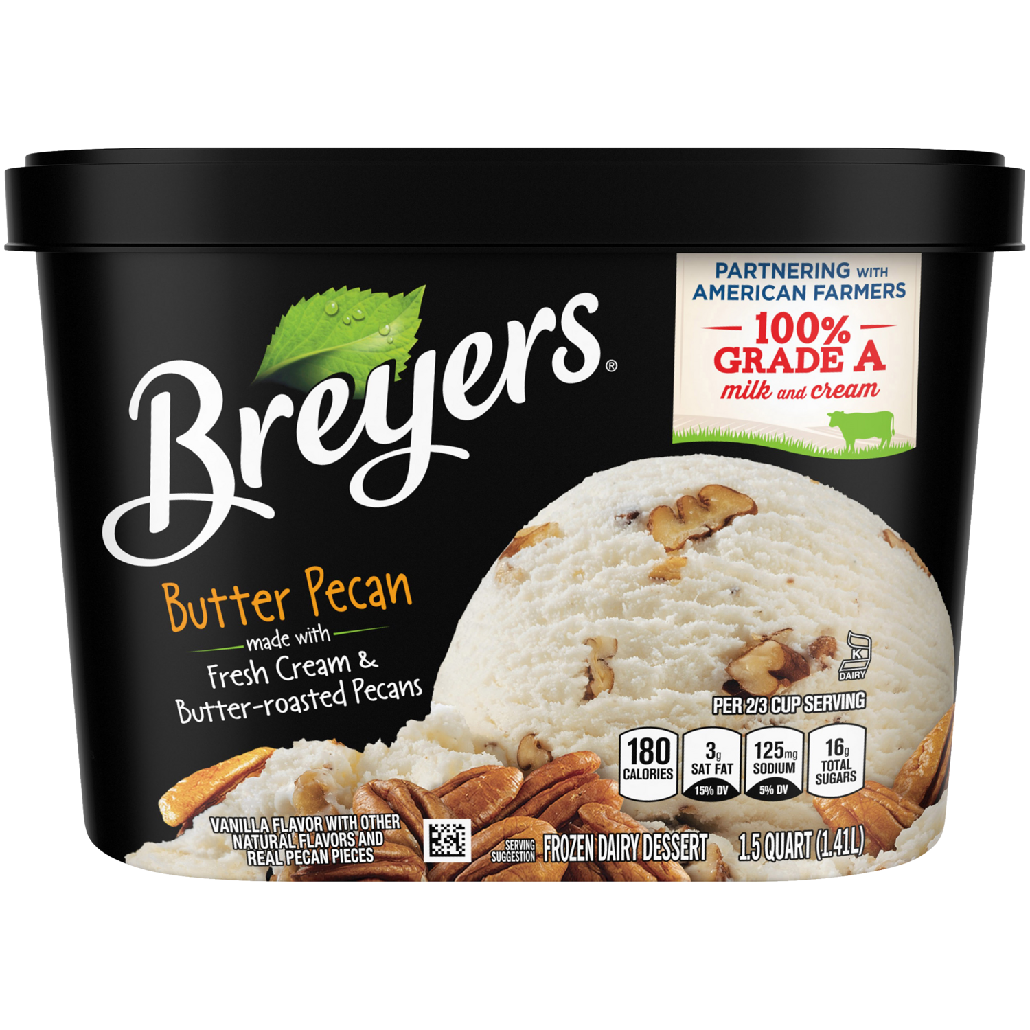 NIEVE BREYERS BUTTER PECAN 1.41 LTS