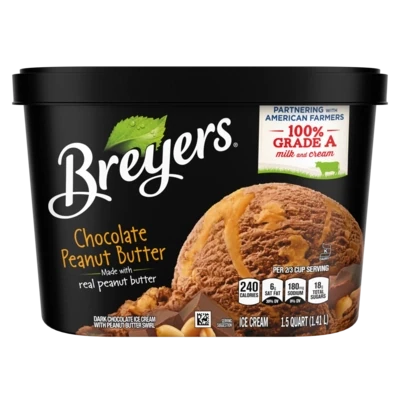 NIEVE BREYERS PEANUT BUTTER 1.41 LTS