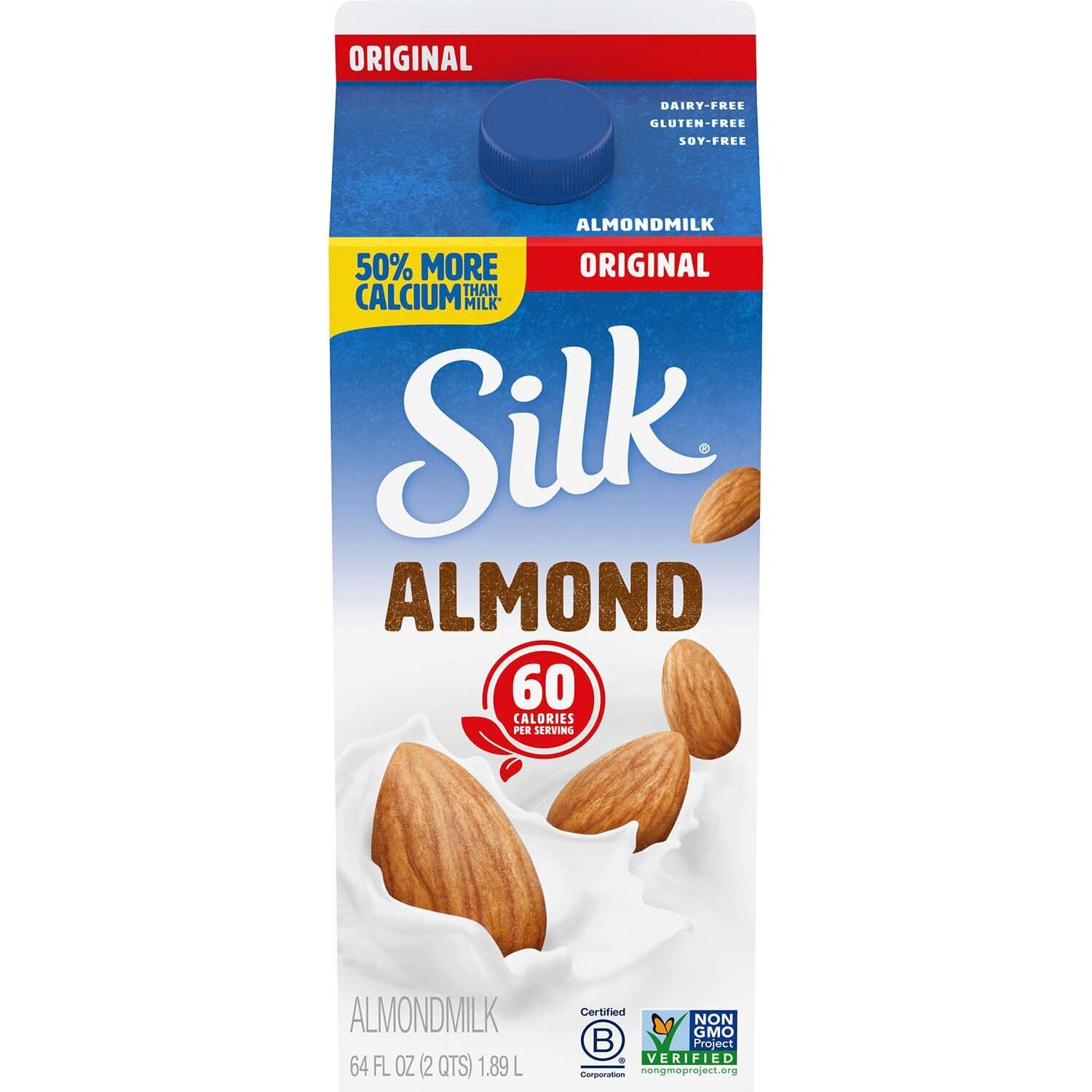 LECHE SILK ALMOND 50 % MORE CALCIUM 1.89 LTS